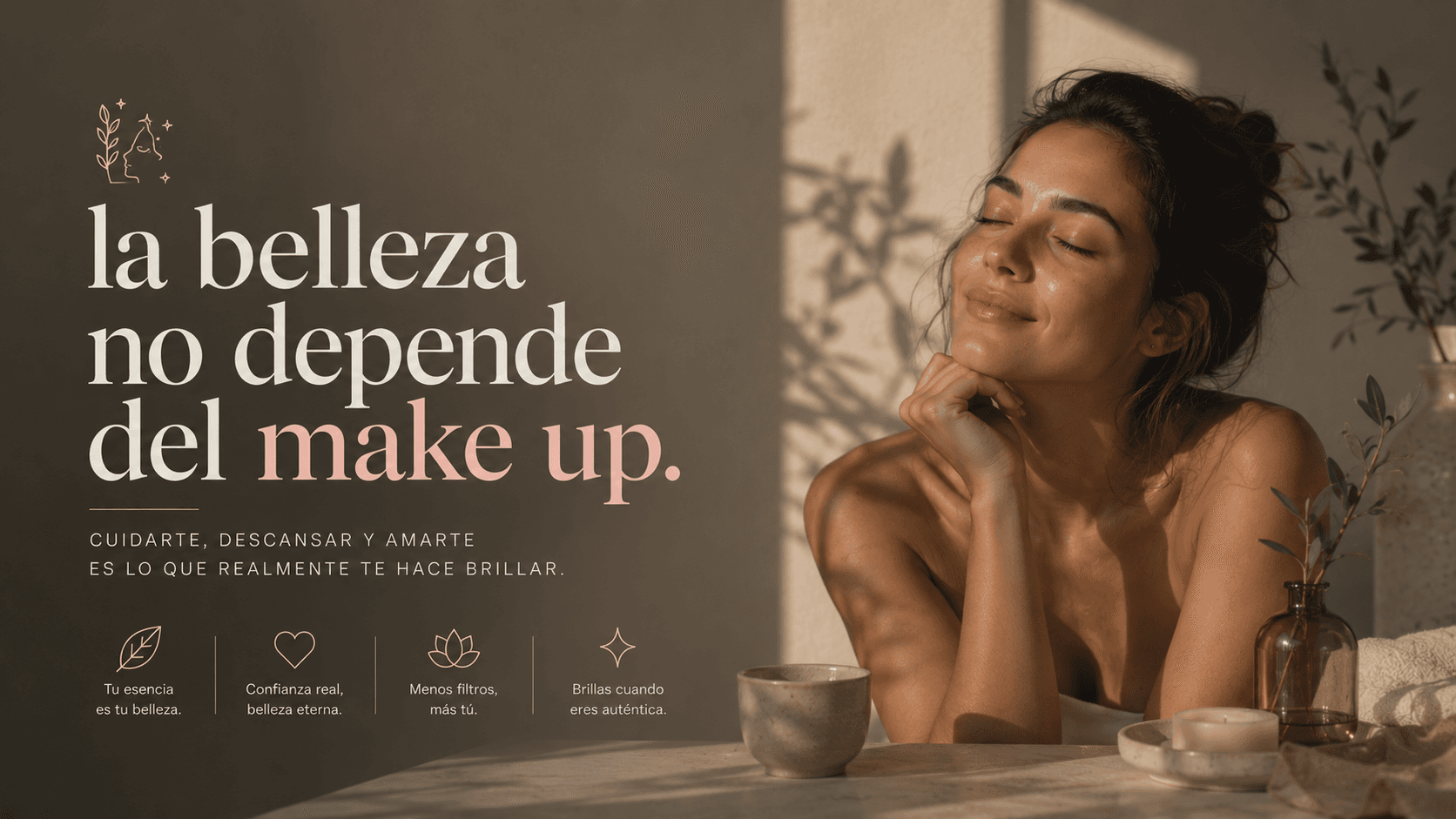 La belleza no depende del maquillaje